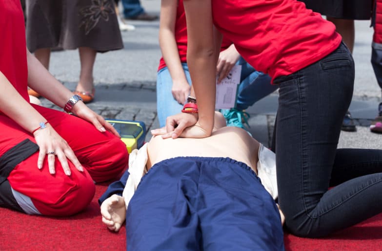 Cardiac massage training. Cardiopulmonary resuscitation - CPR